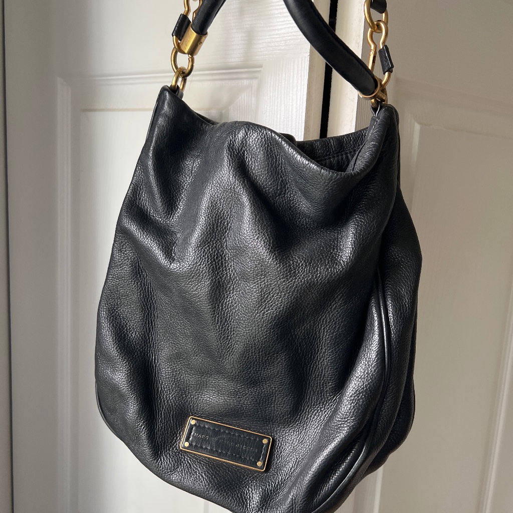 Marc By Marc Jacobs Black Leather Q Hillier Hobo Tote Bag